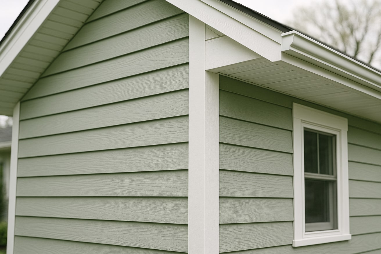 Fiber cement and engineered wood siding samples side by side