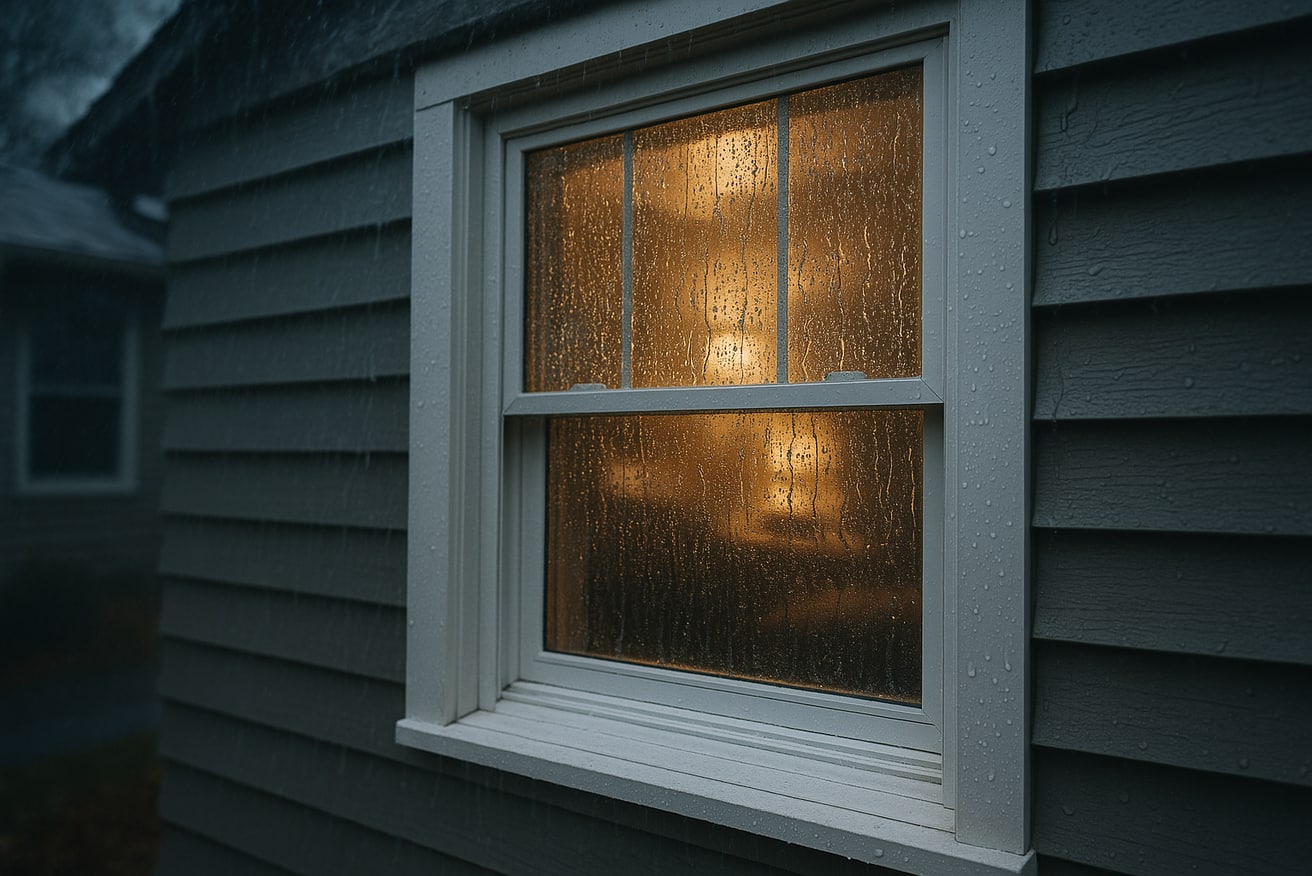 New energy-efficient windows installed on a suburban home